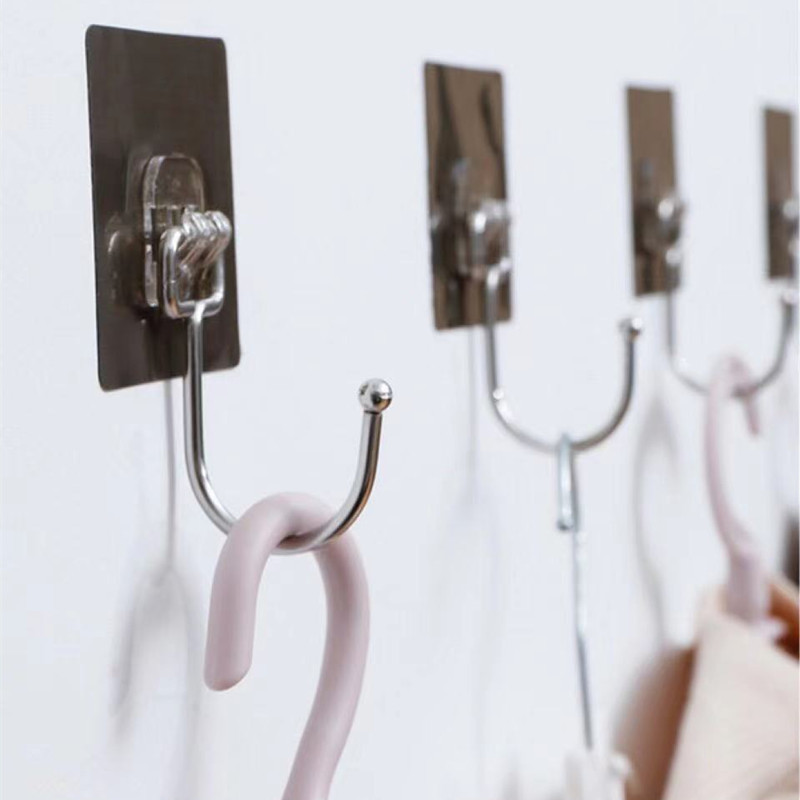Factory direct sales of seamless stainless steel hooks without drilling, wholesale of one-yuan and two-yuan store supplies details Picture