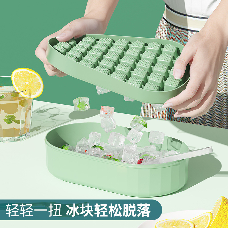 Ice Cube Frozen Ice Block Mold Home Refrigerator Quick-Frozen Ice Cube God Homemade Ice Pellets With Cover Silicone Ice Storage Box Ice Mold Application Scenario