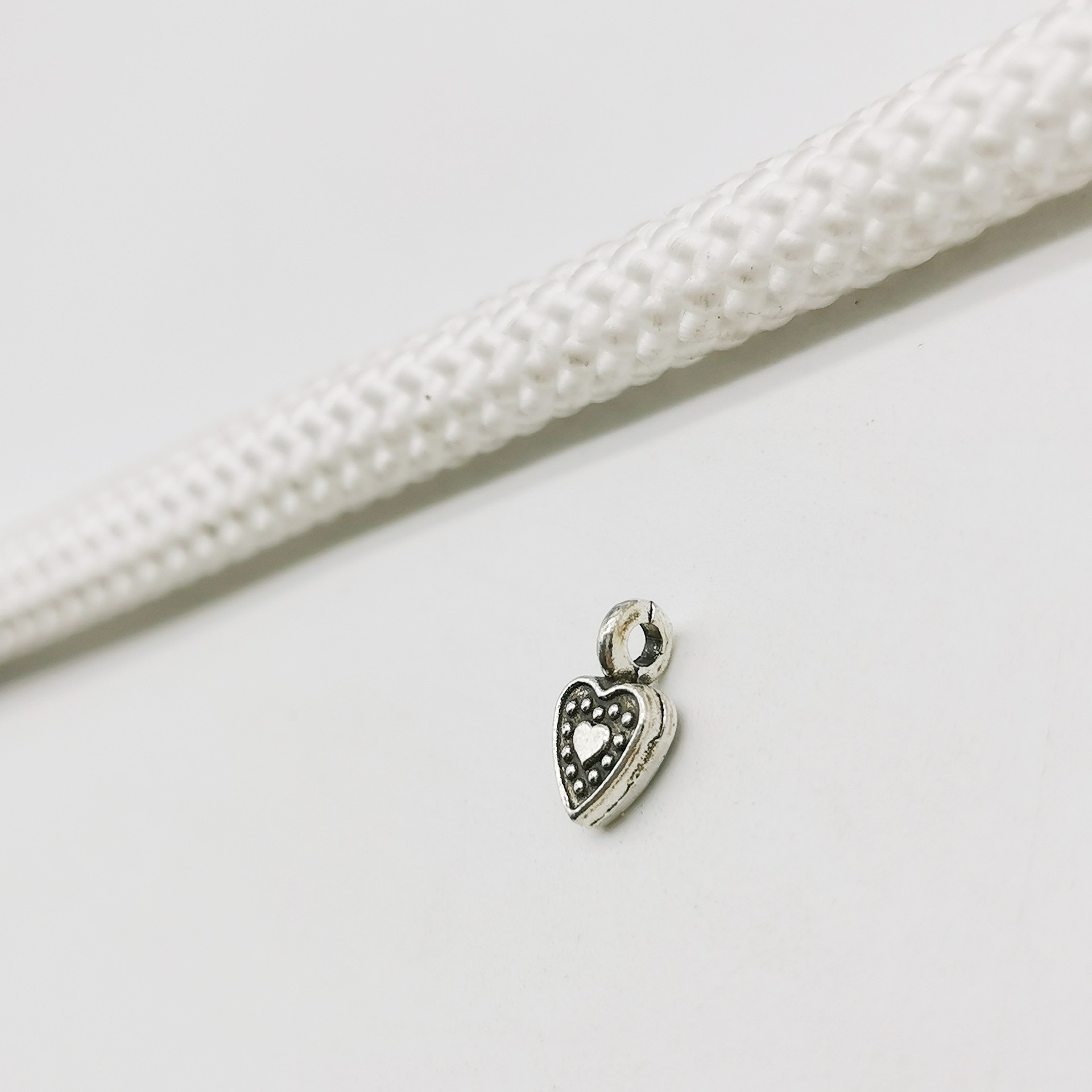 6*10Mm Alloy Ancient Silver Heart Heart Pendant Diy Necklace Bracelet Heart Accessories Wholesale details Picture