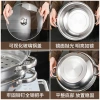 Thickened stainless steel 28cm single-layer soup pot, double-layer and triple-layer soup steamer, household multi-functional hot pot, opening gift pot Application Scenario