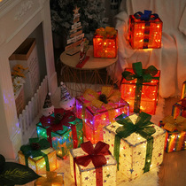 2024 Christmas new light string Christmas gift box three-piece holiday gift light room props decorate decorative lights