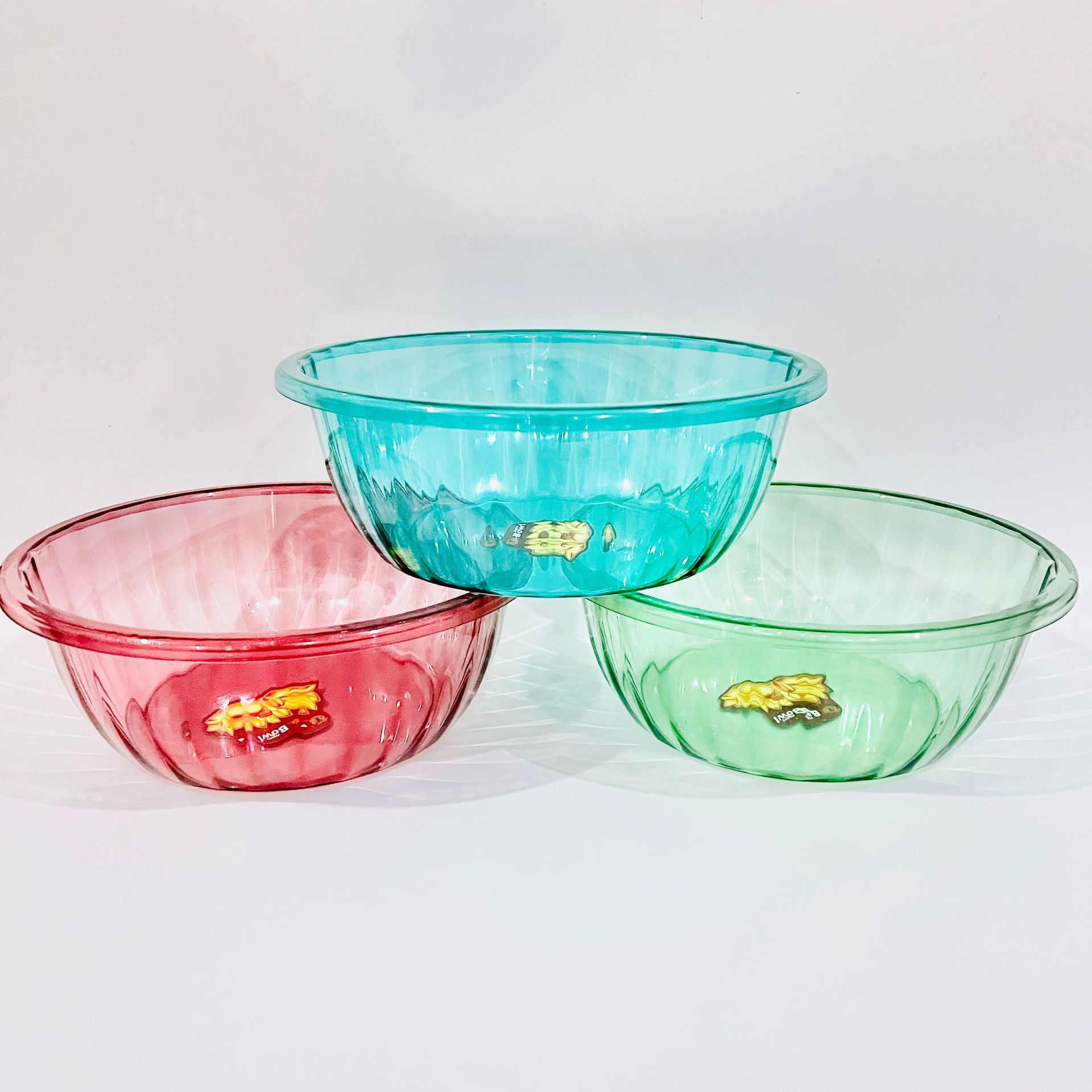 【2-2区】钢化透明盆/200/箱加厚透明泼水节家用钢化盆洗衣洗菜洗漱塑料盆水果盆2元货源