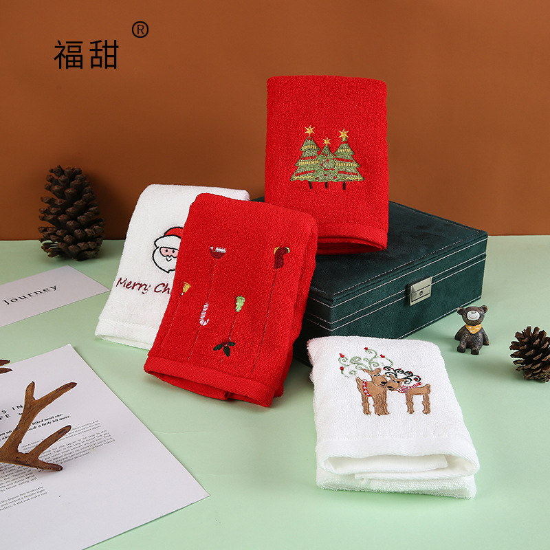 Forsweet Cotton Towel Can Be Embroidered Absorbent Soft Face Towel Lovely Christmas Gifts Can Be Installed Matching Gift Box Reservation Specification drawing