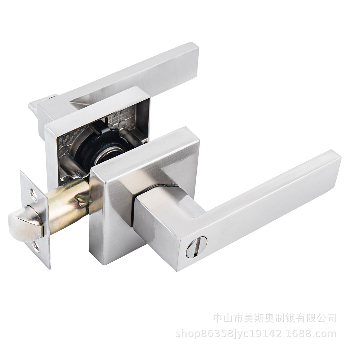 美式锌合金门细节图