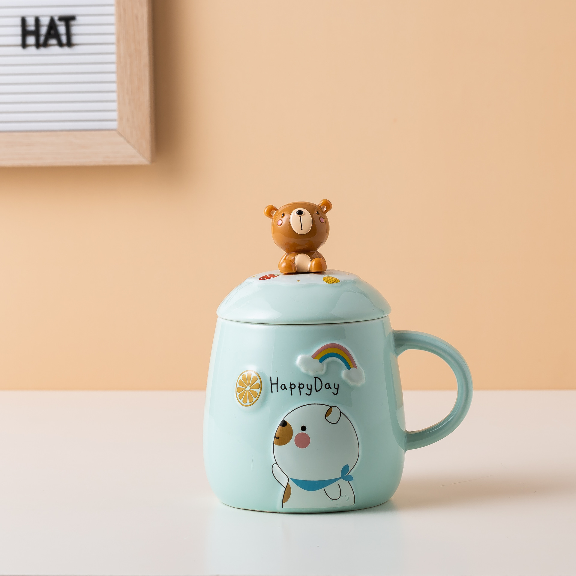 High appearance level, ins style, high-temperature resistant, large-capacity ceramic cup, cute and girlish gift cup, office coffee cup Application Scenario
