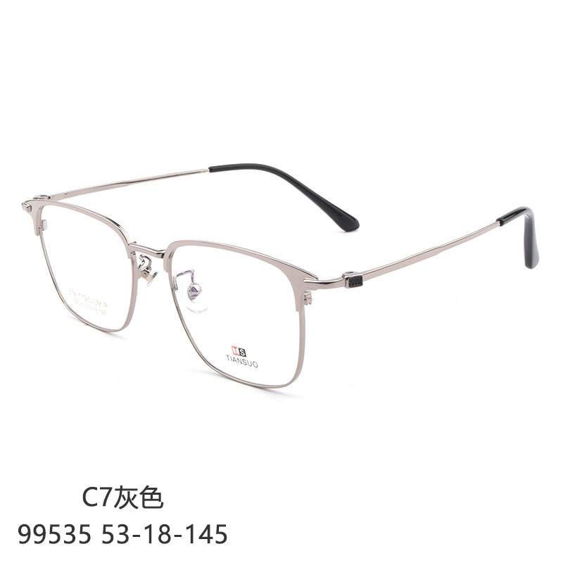 眼镜架圆大框眼镜时尚宽边眼镜钛眼镜框女男可配高度数99535详情图3