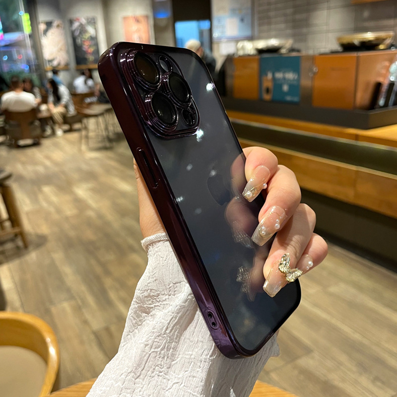 IPhone 14 phone case, iPhone13 Pro Max electroplated tpu soft case 12 lens film 11 high-end xs silicone case Specification image