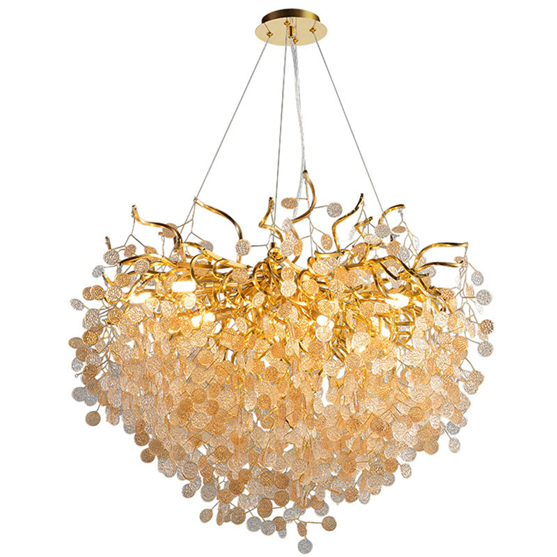 Post-Modern Light Luxury Crystal Chandelier Italian Round Luxury Living Room Light French Gold New Art Restaurant Light Item Picture