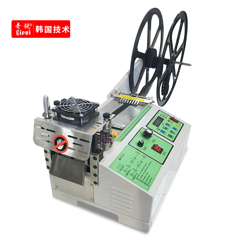 Computerized cold and hot cutting tape machine, fully automatic tape cutting machine, zipper Velcro webbing machine, bristle elastic tape cutting machine Specification image