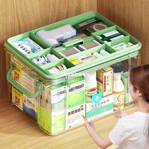 Medicine box Household large-capacity multi-layer divided medical box Medical first aid box medicine items storage box artifact