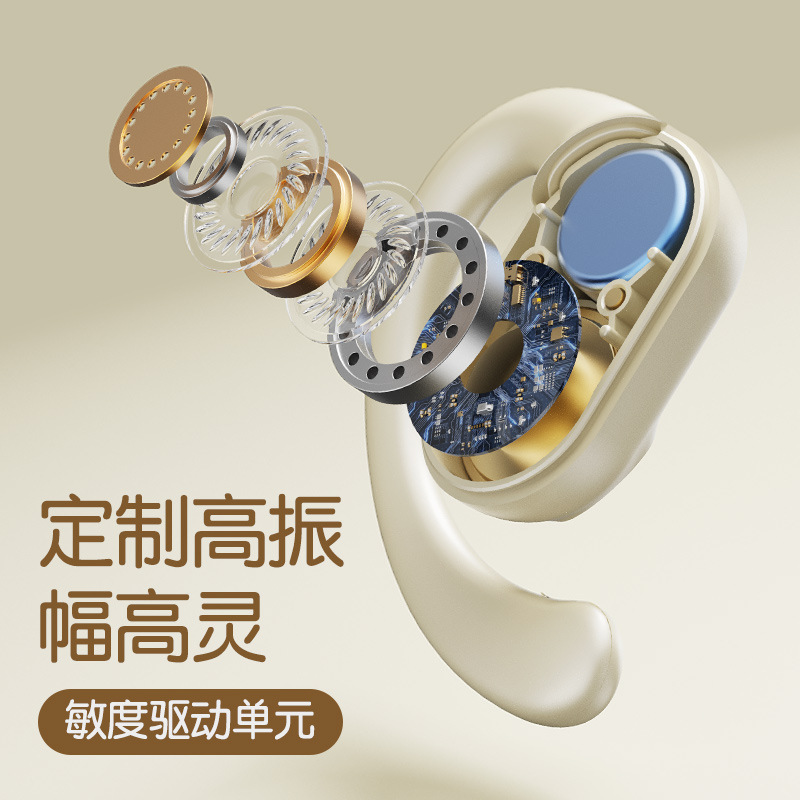 The new over-ear X93 wireless Bluetooth headphones with digital display screen, sports and running headphones, and hanging Headlights Application Scenario