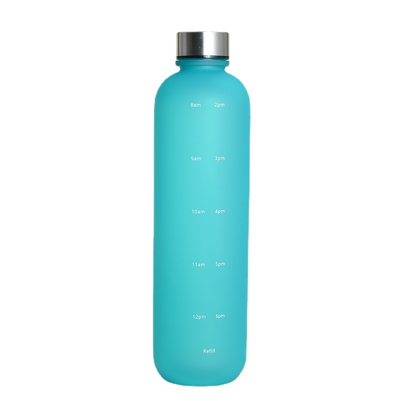Manufacturer Gradient Outdoor Large Capacity Frosted Sports Space Cup 1000Ml Water Cup Plastic Cup Stainless Steel Cover Item Picture
