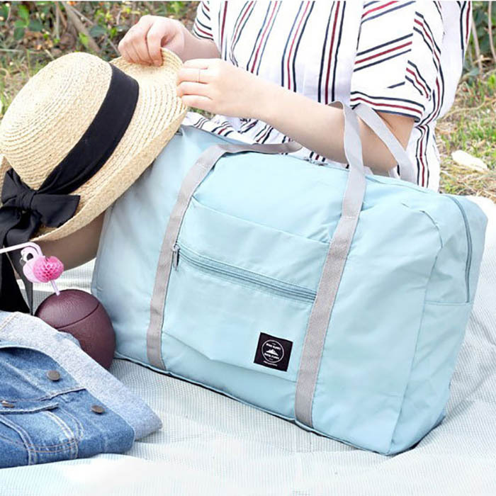 韩版差旅包可折叠式旅行收纳包旅游收纳袋提花包衣服整理袋待产包图