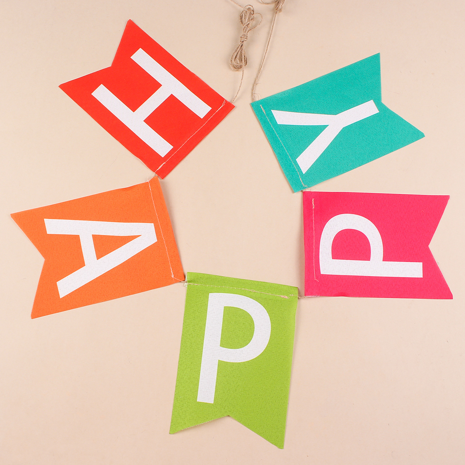Wholesale of birthday party decorations with swallowtail flags, happy birthday banners and colorful flags Specification image