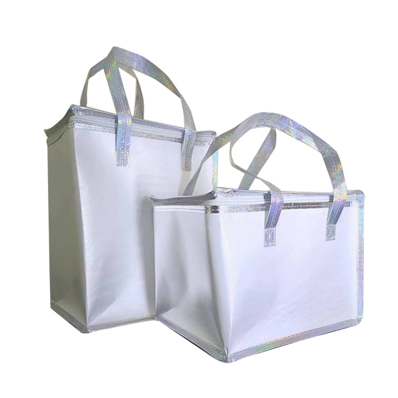 Wholesale of in-stock aluminum foil insulated bags, takeout barbecue packaging bags, hand-held insulated bags, cake, milk tea and catering packaging bags Item Picture
