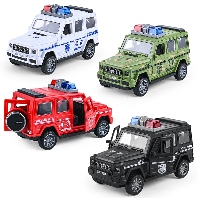 Large Police Car Toy Inertia Car Children's Toy Car Model Simulation Boy Police Car Off-Road Vehicle Gifts Item Picture