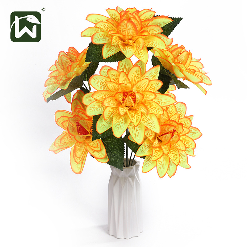 Wholesale of high-end artificial chrysanthemum and artificial flower heads, home country-style classical photography props and decorative items