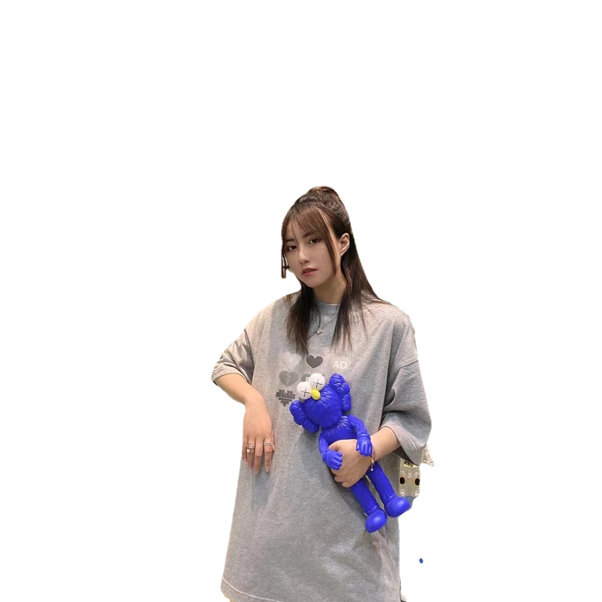 2023 Summer new niche trendy brand short-sleeved women's round-neck loose casual couple love T-shirt base layer Item Picture