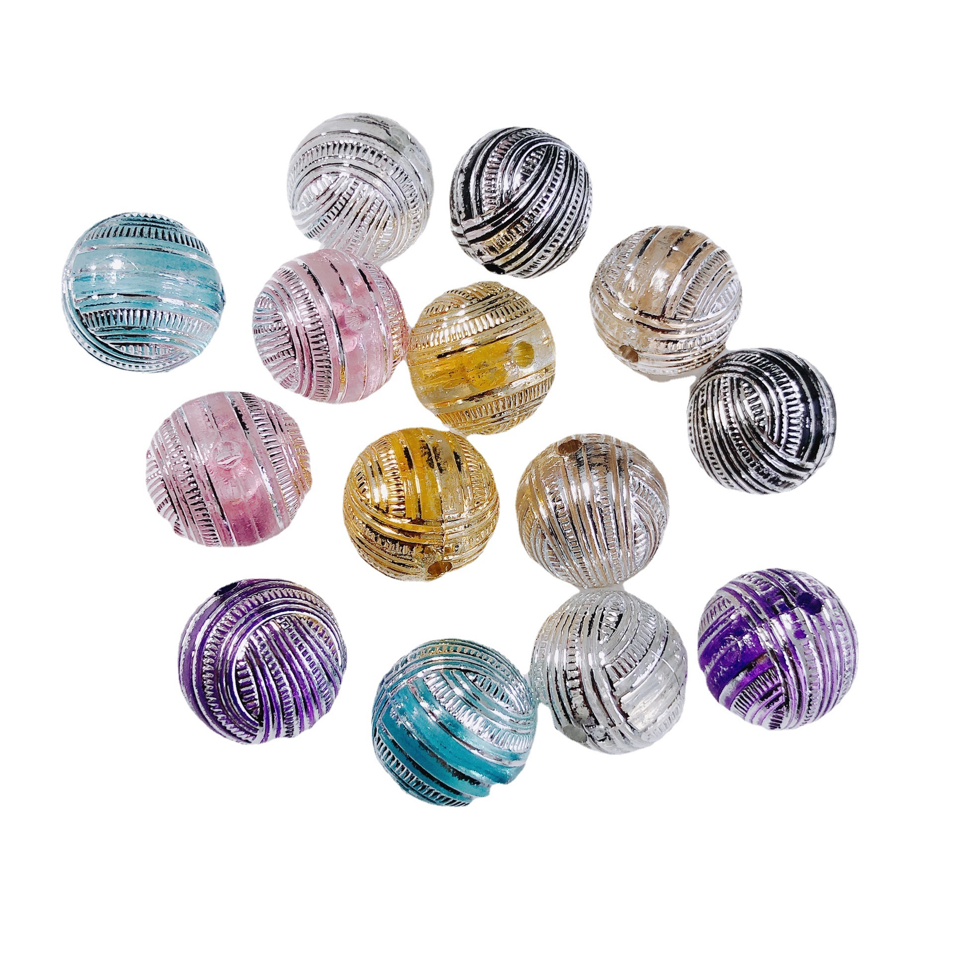 甜美穿孔滴油桃心樱桃圣诞树diy琉璃配件耳饰发夹手机壳材料批发321