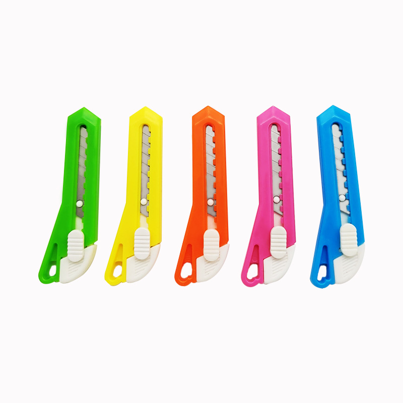 Factory wholesale stainless steel mini utility knives, small candy-colored convenient express unboxing knives, paper cutting and wallpaper knives Item Picture