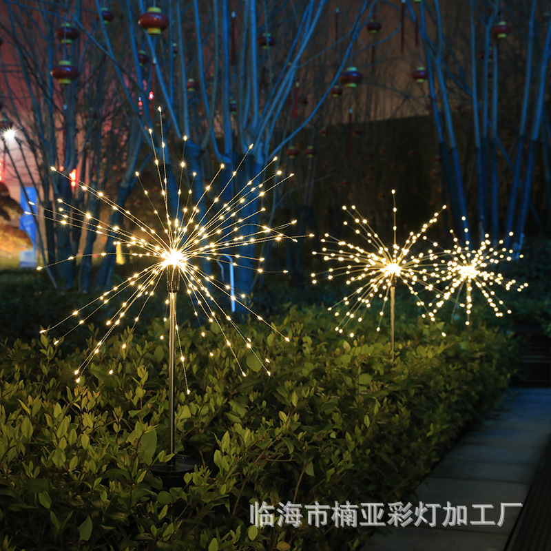 Led Outdoor Waterproof Solar Ground Smoke Lamp Copper Wire Lamp Dandelion Lamp Garden Christmas Holiday Decorative Lights Application Scenario