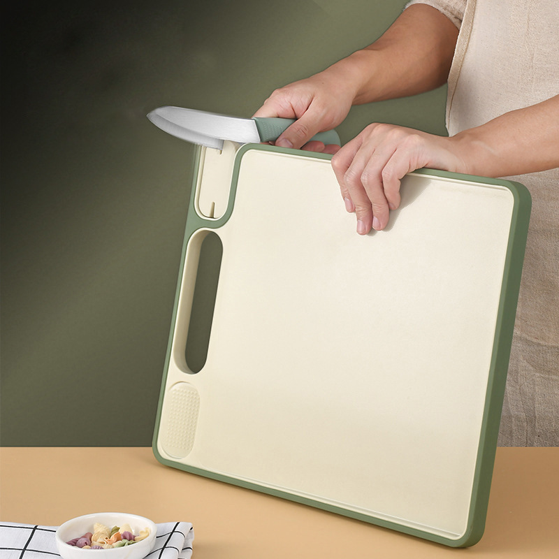 抗菌防霉家用厨房菜板多功能防倾漏菜板家用砧板切菜板塑料案板