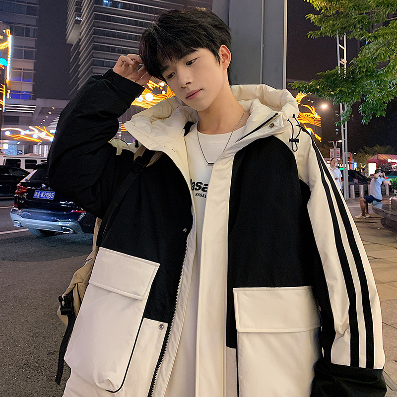 男士羽绒服实物图