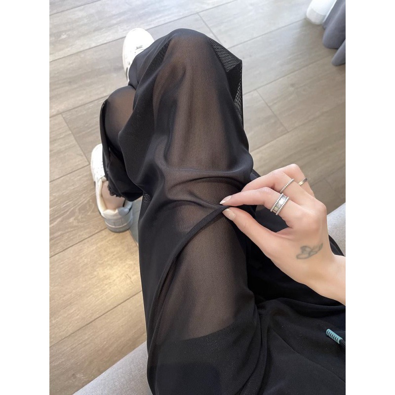 Ice Silk Gauze Haren Pants Women's Summer Thin Loose Thin Large Size Casual Anti-Mosquito Quick Drying Pants Women