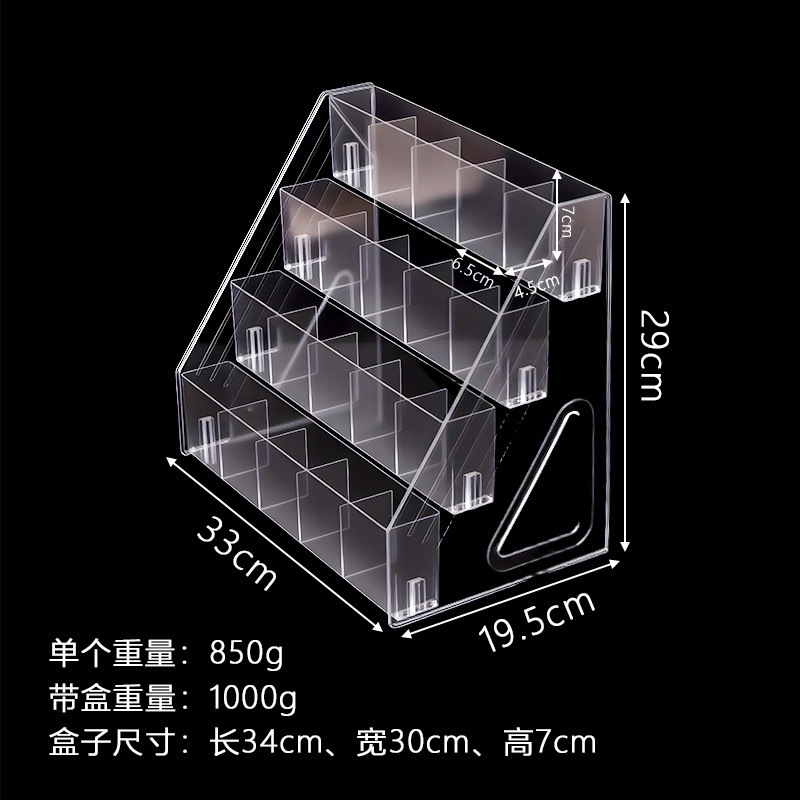 工厂现货亚克力笔架展示架文具展示架亚克力塑料亚克力阶梯展示架