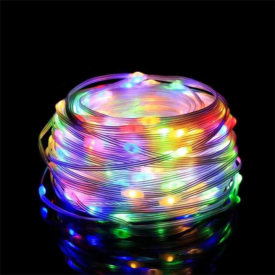 Iridescent leather wire light, LED leather wire light, fairy light, Bluetooth camping light string control, Christmas light string, waterproof light Specification image