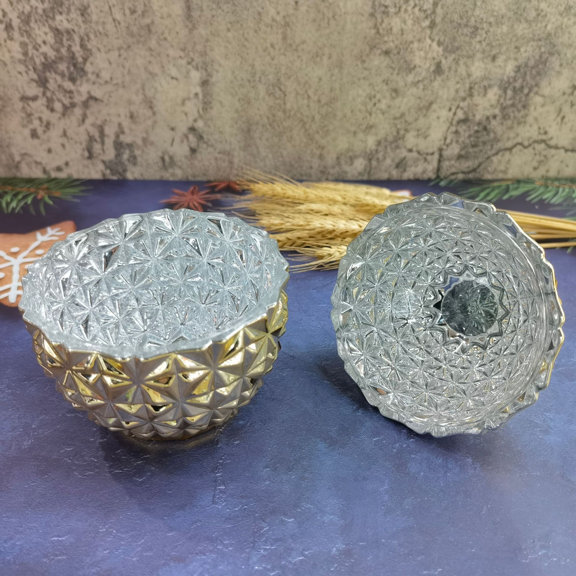 Nordic Light Luxury Creative Glass Jar Relief Pineapple Sugar Jar Electroplated Pineapple Storage Box Ashtray Home Decoration Application Scenario