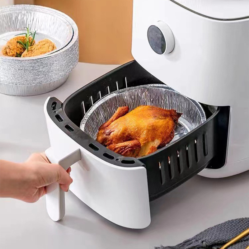 Thickened tin foil plates, air fryer special paper, barbecue plates, tin foil bowls, baking silicone oil paper, food-grade aluminum foil plates Application Scenario