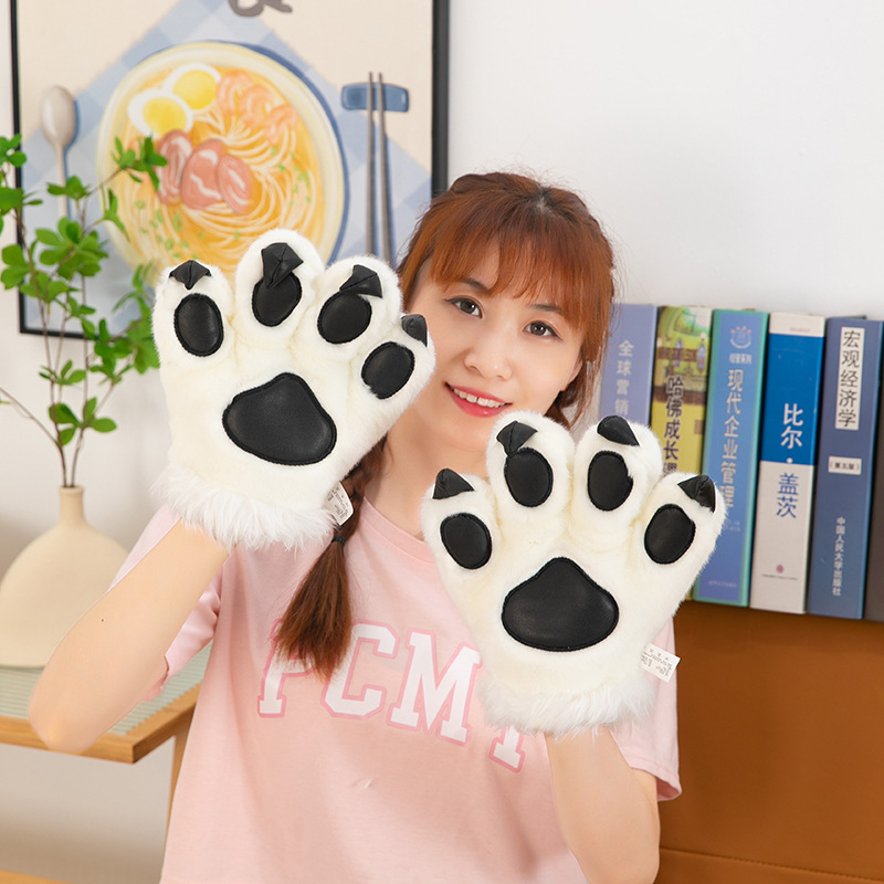 Cross-border simulated tiger claws, tails, wearable dolls, plush toys, hair bands, sex rings, zoo commemorative gifts details Picture