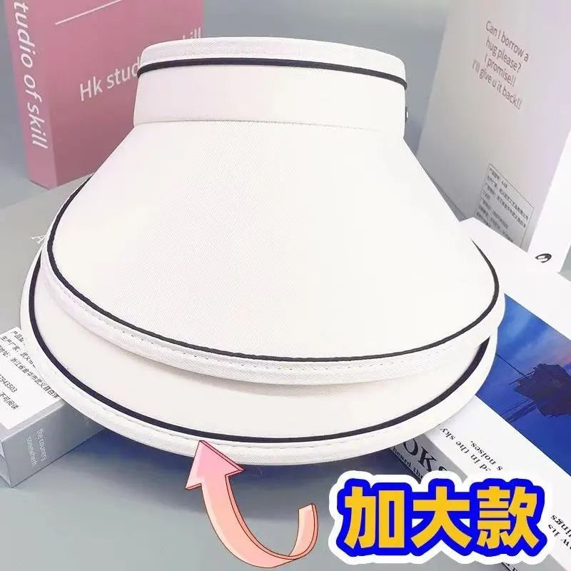 Sunblock Hat Female Summer Large Visor Visor Face Uv Protection Outdoor Cycling Do Not Turn Over The Top Sun Hat Specification drawing