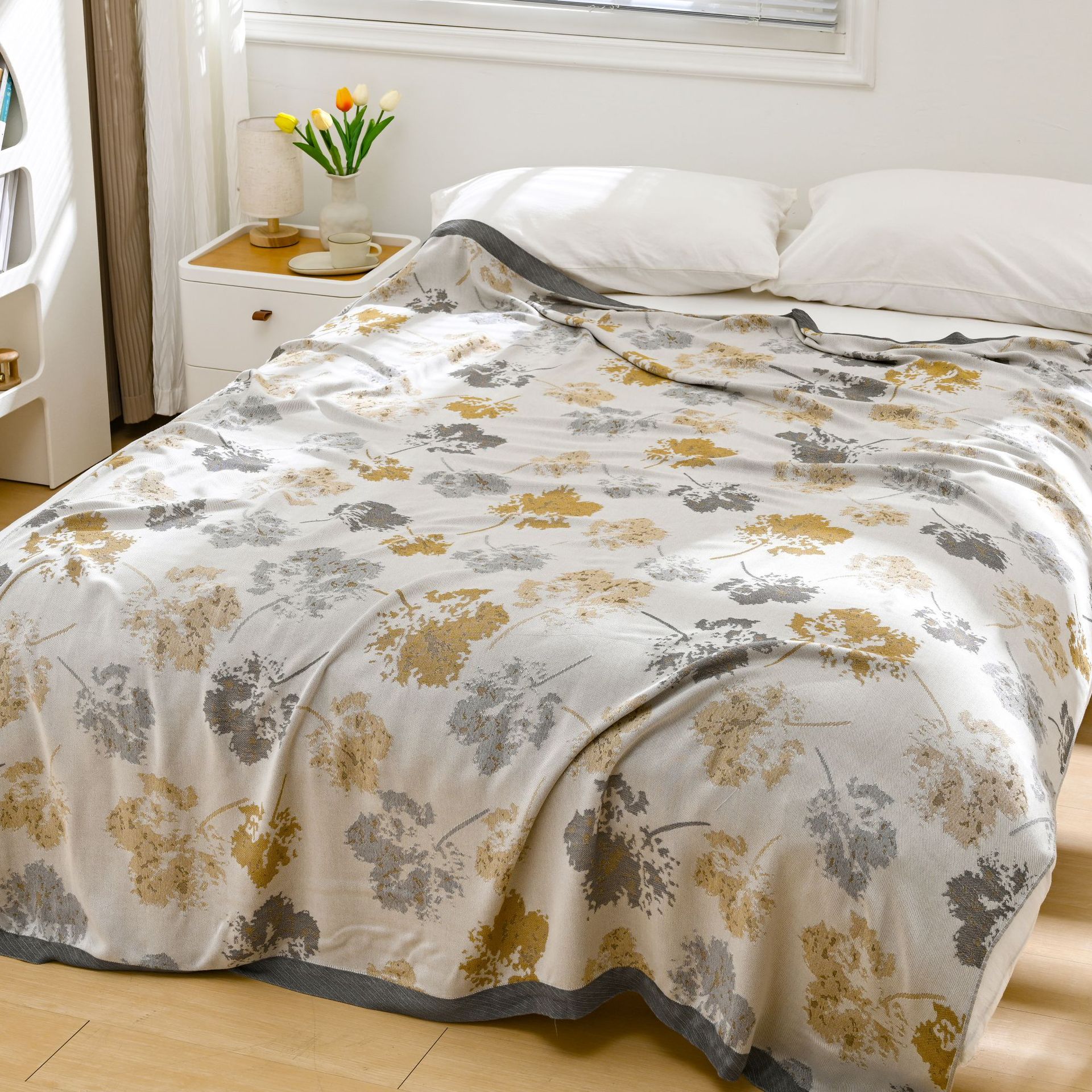 Bamboo Fiber Cover Blanket Cold Cold Silk Blanket Children's Blanket Towel By Adult Air Conditioning Blanket Cold Office Nap