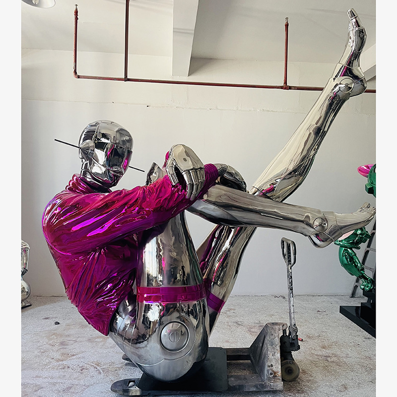 Mechanical Ji Large-Scale Decoration Trend Electroplating Sculpture Ktv Bar Technology Competition Punk Style Landing Decorative Art details Picture