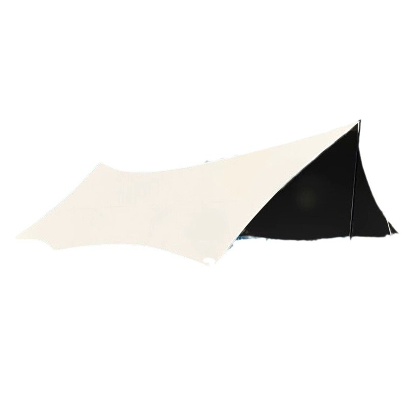 Black rubber canopy camping equipment, camping picnic sun protection octagonal butterfly-shaped sunshade tent, outdoor portable curtain Item Picture