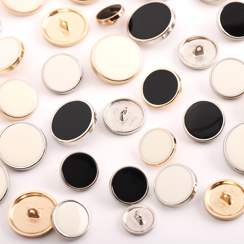 Metal Buttons Round Flat Button Fashion Men's And Women's Suit Buckle Pants Coat Trench Coat Buckle Specification drawing