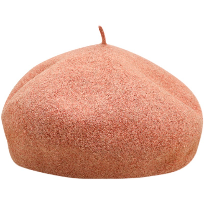Japan's New Retro Large Diameter Beret Women's Autumn And Winter All-In-One Woolen Hat Painter's Hat British Korean Version Bud Hat Item Picture