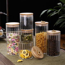 高硼硅玻璃密封罐耐高温厨房收纳罐透明储蓄罐家用大号茶叶干果食品储物