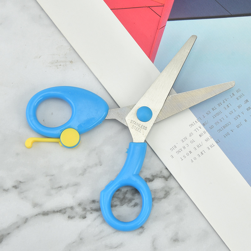 Factory wholesale stainless steel children's scissors, office and household scissors, creative student stationery scissors, mini scissors Specification image