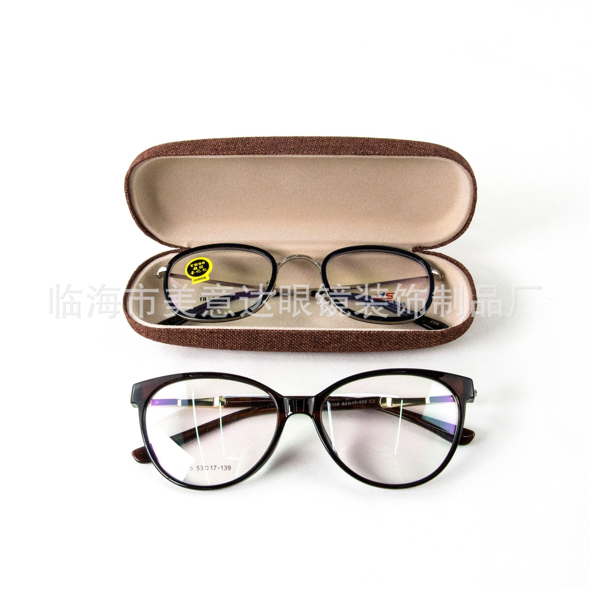 麻布光学镜眼镜盒学生近视眼镜盒老花镜阅读镜眼镜盒详情图4