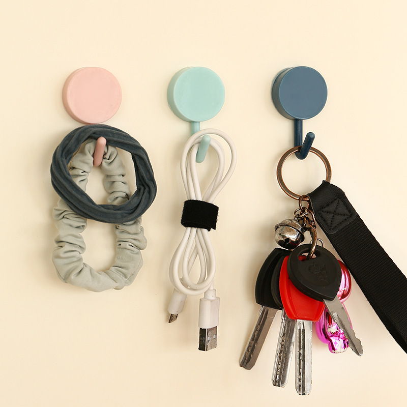 Hook Creative Home Kitchen Punch-Free Hook Stick Nordic Mini Plastic Hook Wholesale Stick Hook Wall Hanging details Picture