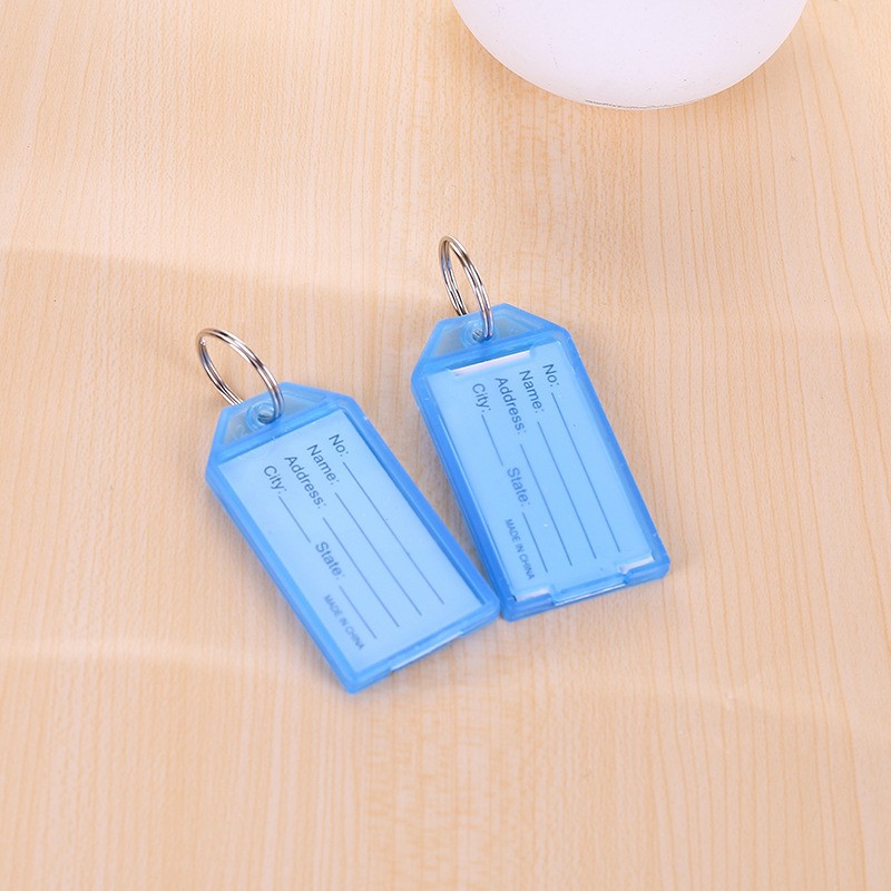 Color clear plastic key ring convenient sorting key ring luggage tag hotel tag boarding pass accessories Application Scenario