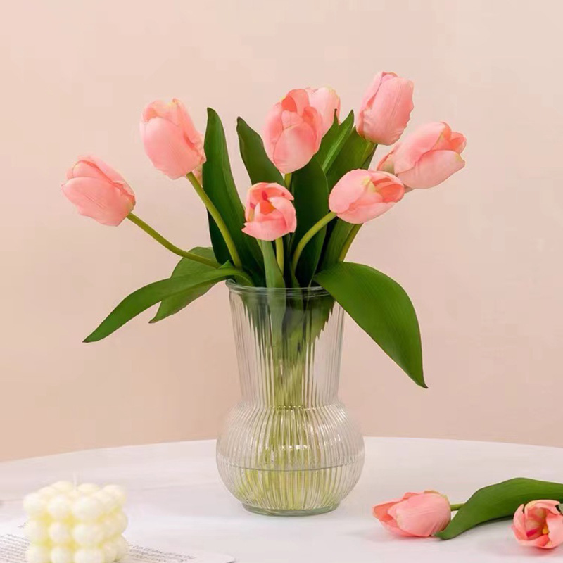 Nordic Style Transparent Vase Table Ins Feng Shui Raise Flowers Glass Vase Living Room Decoration Net Red Decoration Specification drawing