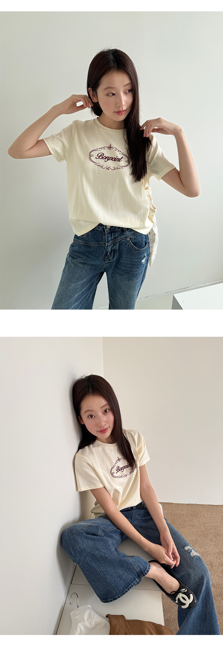 衣夫韩版圆领字母印花t恤女2025秋季新款简约百搭短袖上衣23656详情10