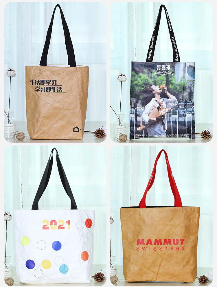 Customized DuPont paper bags for shoes, clothing, gifts, catering, milk tea, takeout packaging, handbags, and log printing Specification image