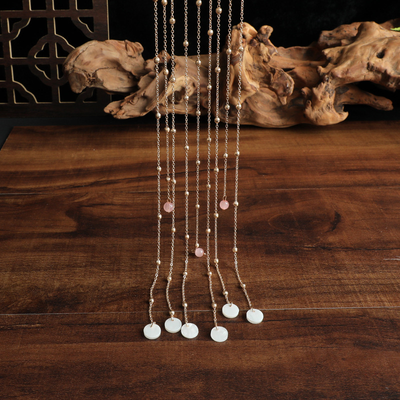 Ancient-style waist pendant, super fairy-pink digestive tassel pendant, plum blossom button-pressing accessory, ancient-style Hanfu accessory, national trend series Application Scenario