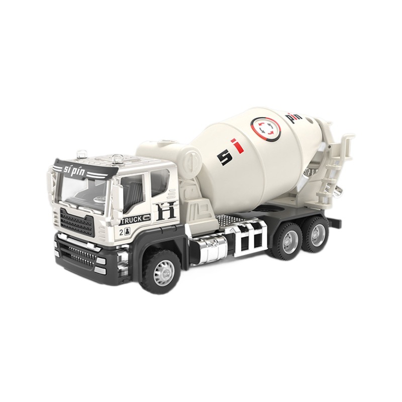 Alloy mixer truck toy children's large concrete cement machine little boy tank truck engineering vehicle model set Item Picture