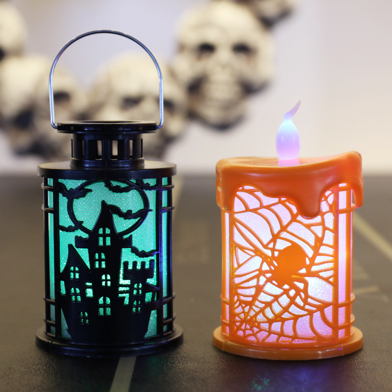 Cross-border new Halloween costume props: small oil lamps, LED candle lamps, castle lamps, bar and KTV table decorations details Picture